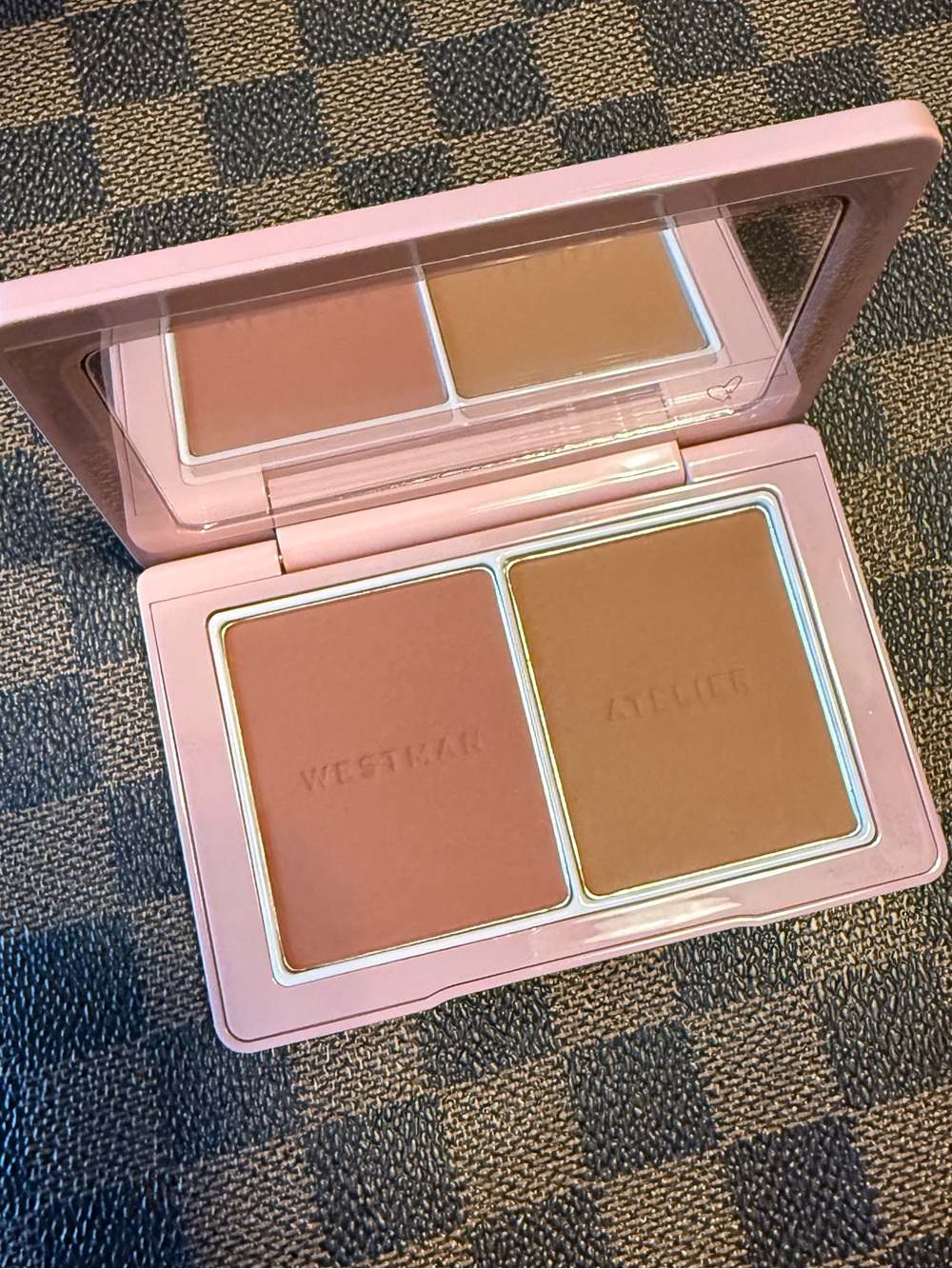 Westman Atelier Dual Powder Blush & Bronzer — Dusty Rose and Warm Tan